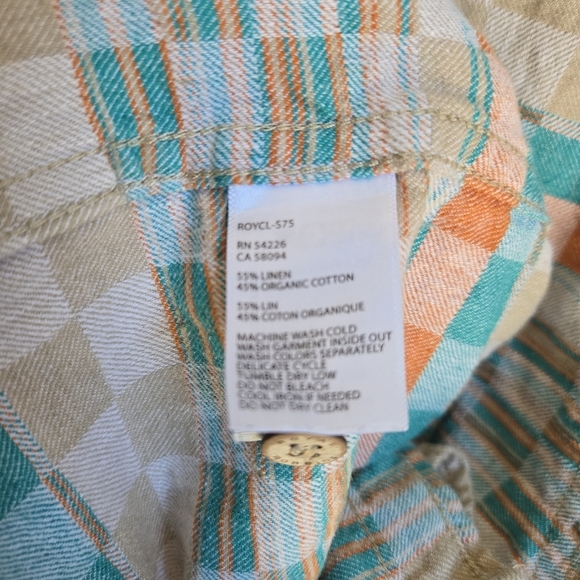 Royal Robbins XL Slab City Dobby Shirt Linen Organic Cotton Soapstone Men’s - Picture 8 of 8